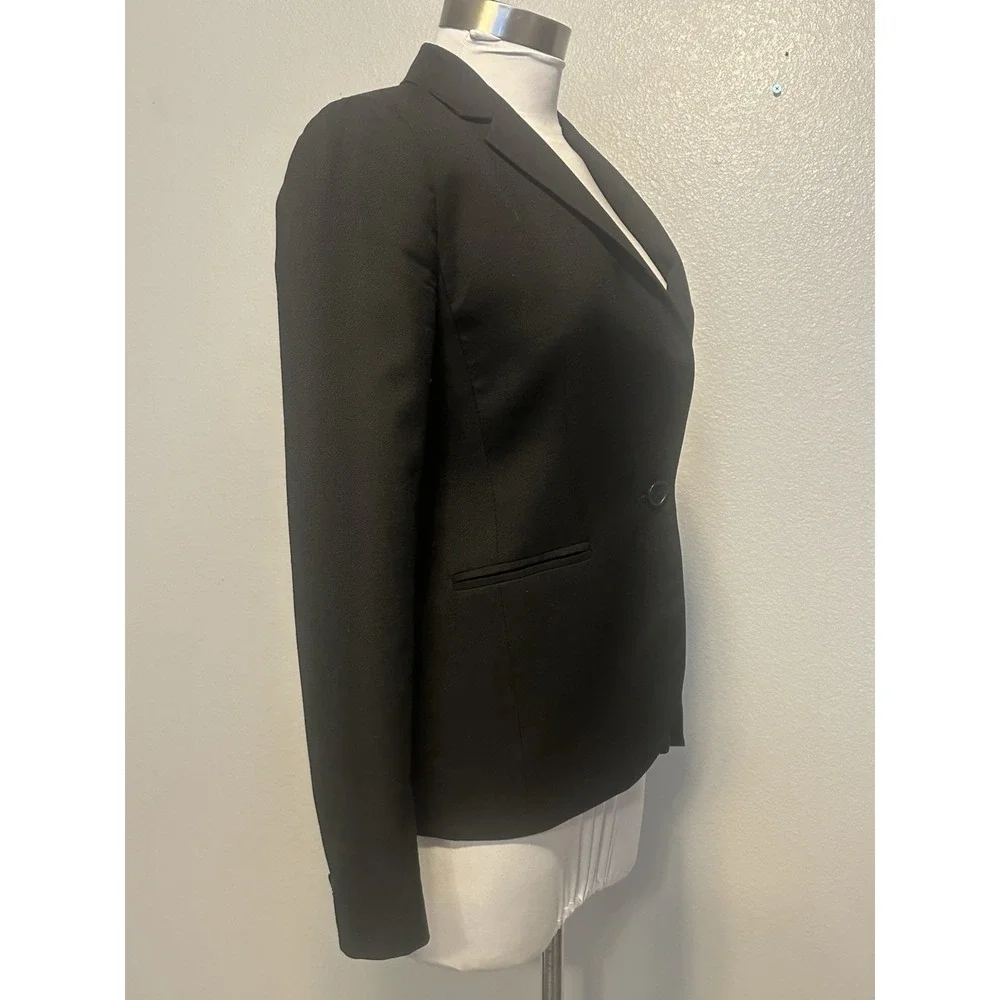 J. CREW Blazer Jacket Super 120's Wool Womens sz.00 XS Career Black B9675